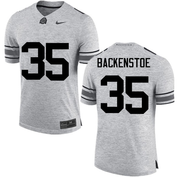 Ohio State Buckeyes #35 Alex Backenstoe Men Football Jersey Gray